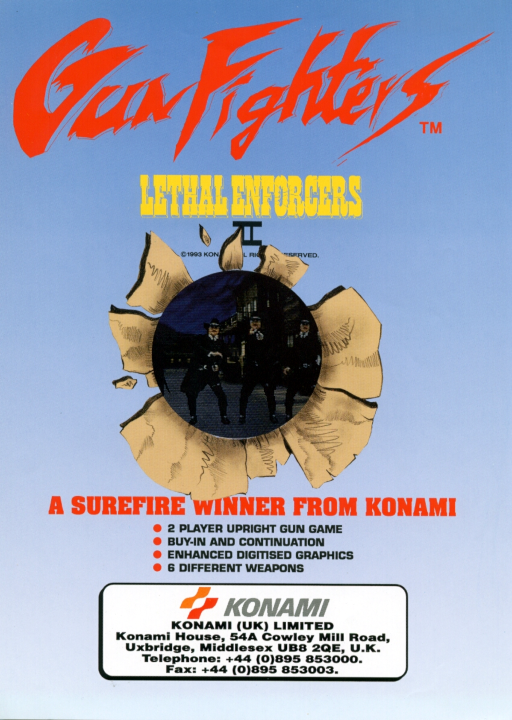 Lethal Enforcers II - Gun Fighters (ver UAA) Game Cover